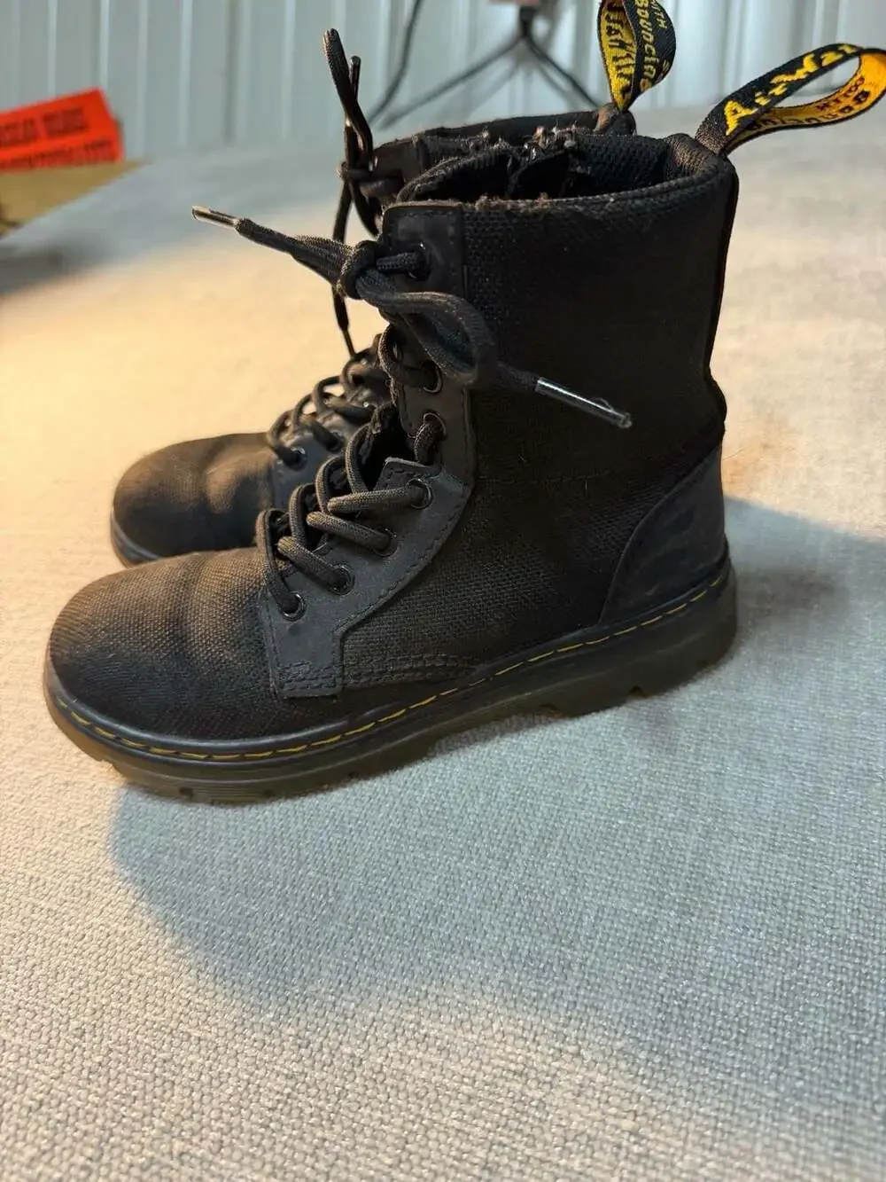 Dr. Martens Combs Junior Poly Canvas Side-Zip Combat Boots